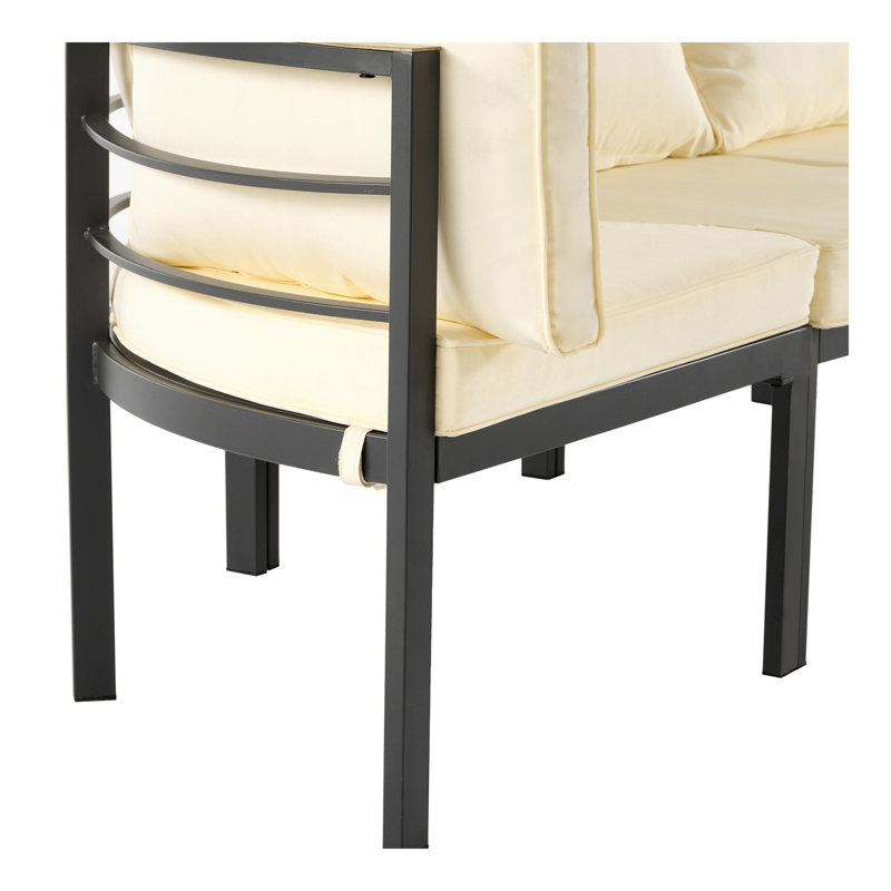 Ensemble de conversation moderne avec canapé modulaire pour l'extérieur, ensemble de conversation avec coussins pour patio, jardin