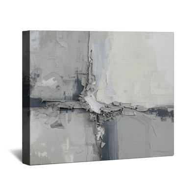 Textured Gray Abstract Canvas Gallery Wrap in Many Sizes