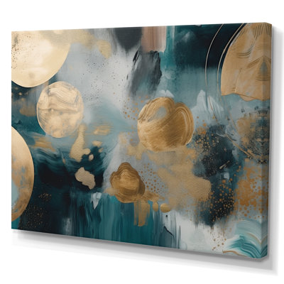 Or vert marbré symphonie III - marbre abstrait art mural salon