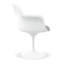 Chaise de salle à manger rembourrée blanche en similicuir-33403270-42341556
