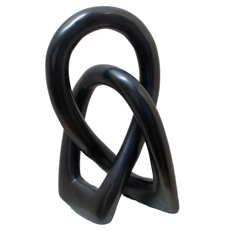 Menke Abstract Figurines & Sculptures, 8" H x 3" W x 3" D, Black