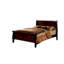 Grand lit en bois de cerisier massif, style transitionnel pour la chambre à coucher, pieds de support et cadre de lit anglais, pièce de chambre à coucher avec base requise