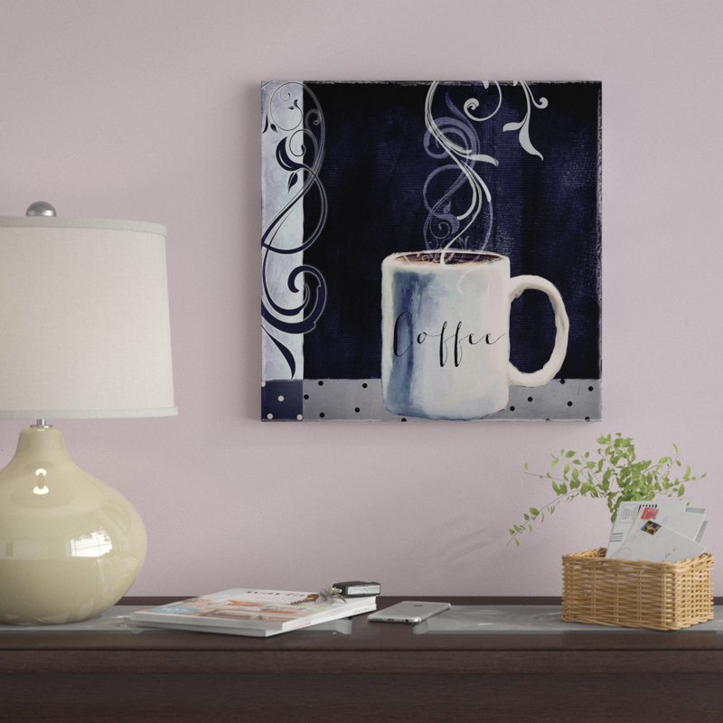 «Cafe Blue I» par Color Bakery, impression sur toile, H 18 po x l 18 po x P 2 po