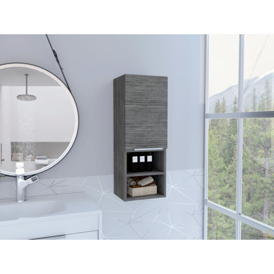 Bathroom Cabinet, Two Interior  Shelves, Two External Shelves, Single Door Cabinet