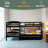 Twin L-Shaped Bunk Bed With Trundle-836197757