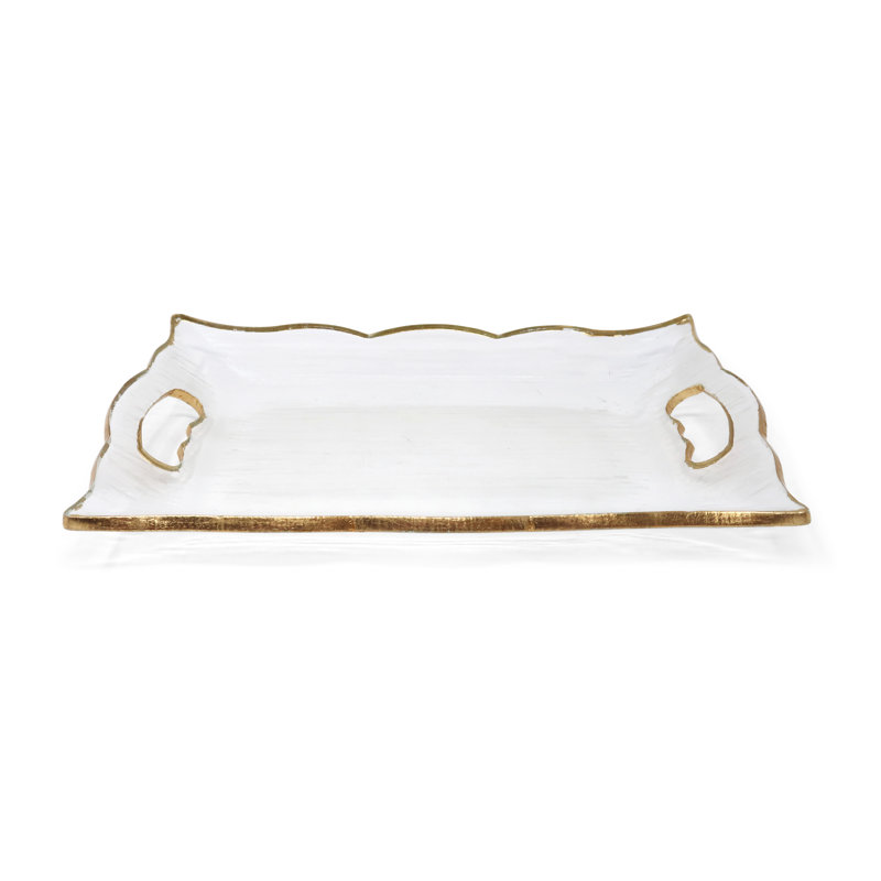 Assiette décorative en verre Ghillies, H 1 po x l 20 po x P 7,50 po