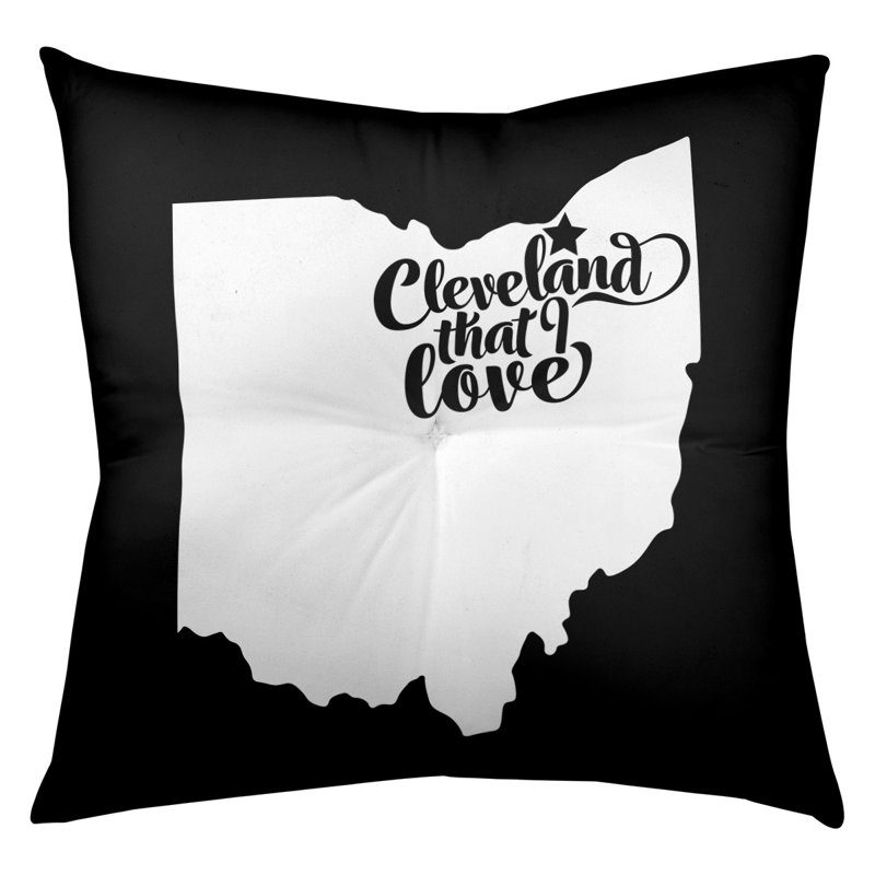 Coussin de plancher touffeté, 26 po x 26 po, Noir, Cleveland