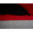 Jakelyn Shag Abstract Designed Red/Black Area Rug-468688294