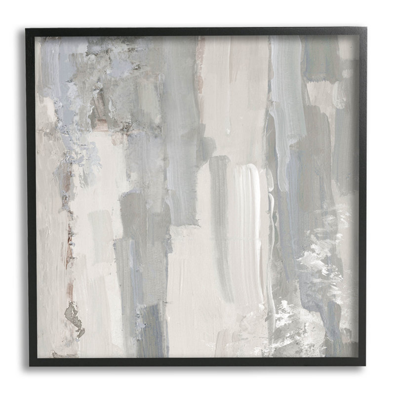 Arrangement abstrait gris brossé, art de la giclée par Sally Swatland, H 12 po x l 12 po x P 1,5 po