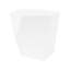 Table basse moderne, conception géométrique et -, finition blanche 2 po, style, blanc, compact et fonctionnel pour tout espace-2097607377
