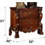 Table de chevet traditionnelle avec 2 tiroirs, table de chevet simple en bois-114272169