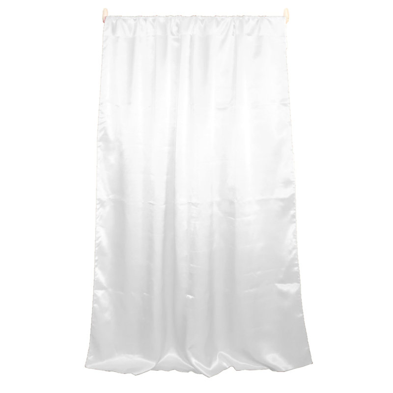 Panneau de rideau semi-transparent en polyester Dafni, L 58 po x L 96 po, Blanc