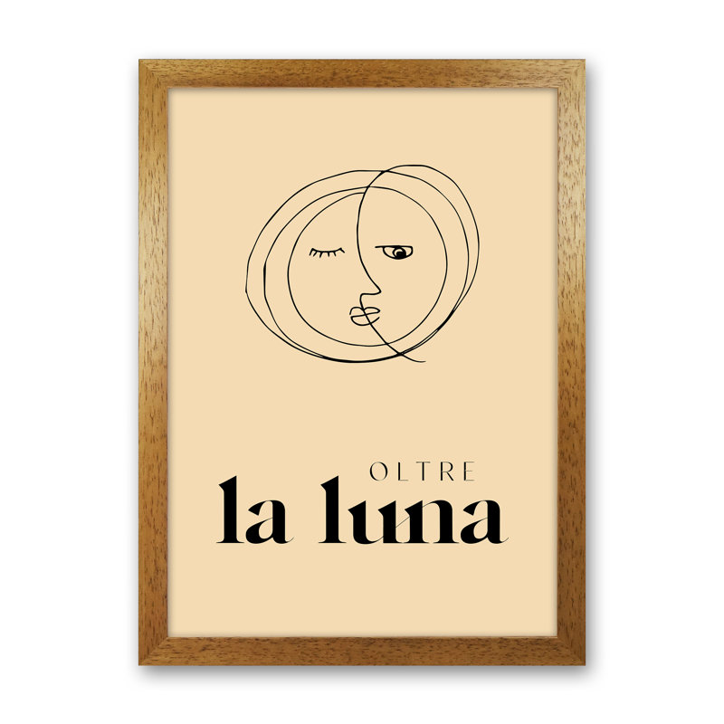 Oltre La Luna by Planeta444 - Print, Brown Framed, 88cm H x 64cm W x 3cm D