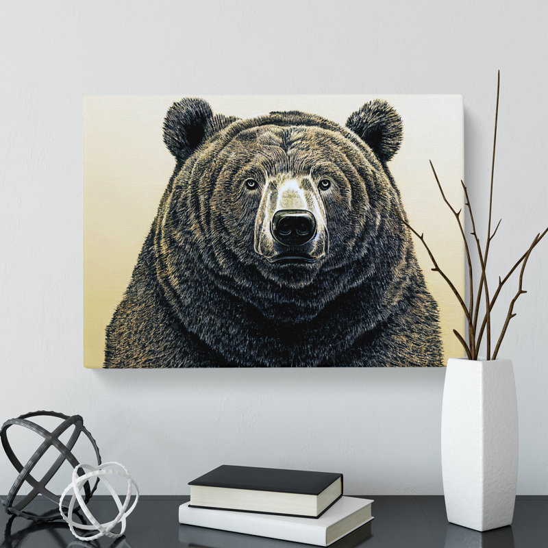Outstanding Bear - Wrapped Canvas Print, 35cm H x 50cm W x 3cm D