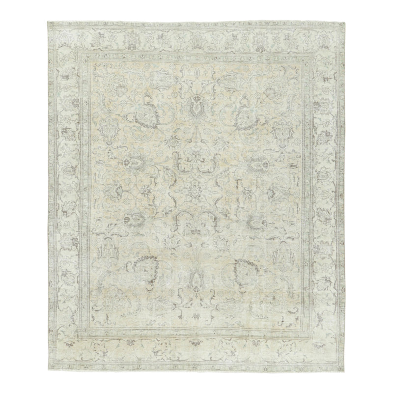 Distressed One-of-a-Kind 9'5X11'6 Hand Knotted Area Rug