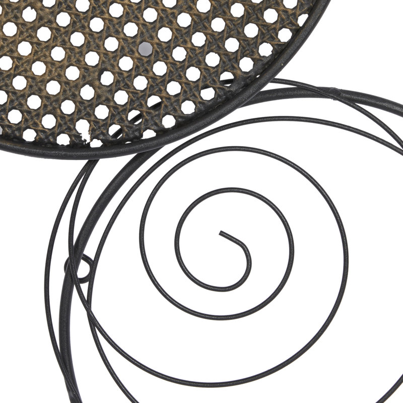 Metal Handmade Plate Black Wall Decor with Textured Pattern