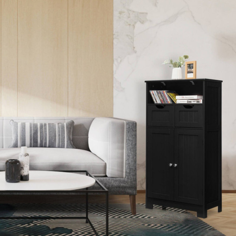 Rumaysaa Bathroom Cabinet, Black