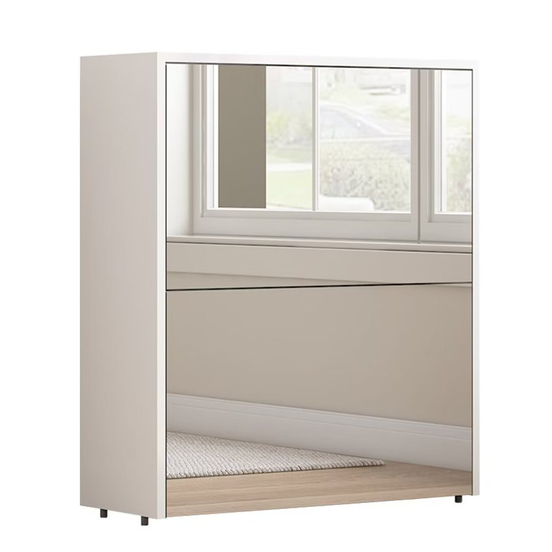 Shoe Storage Cabinet with Mirror