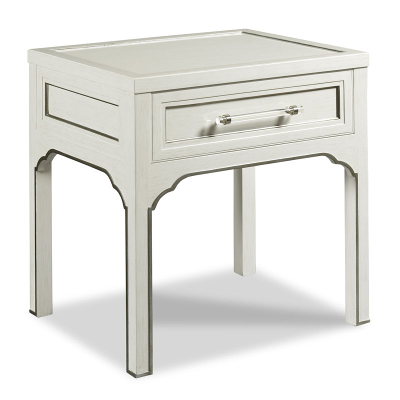 Table de bout avec rangement Brunell, Carrare