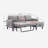 Darea Velvet L-Shaped Sectional Reversible