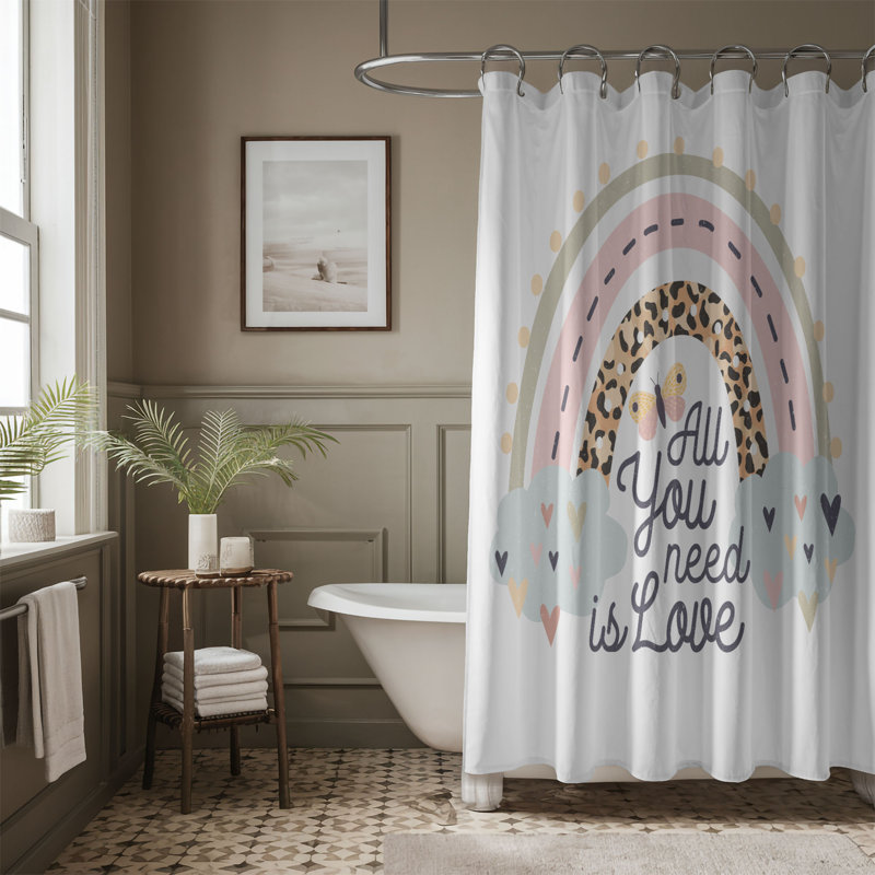 Boho Life - 1 Piece Standard Shower Curtain, 74"H x 71"W