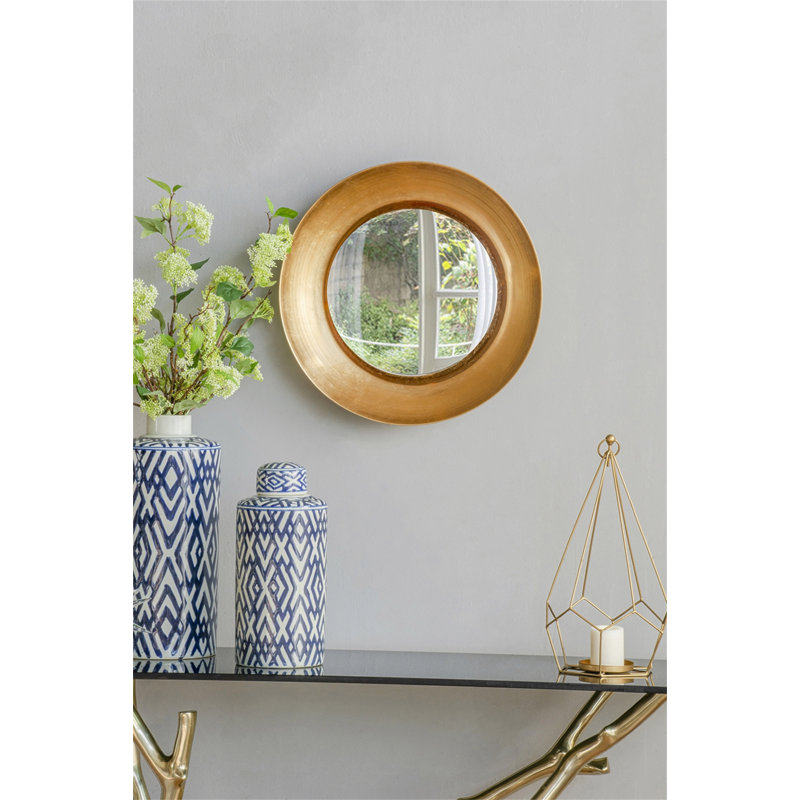 Miroir mural D18,7 x 3,9 po avec éclairage DEL