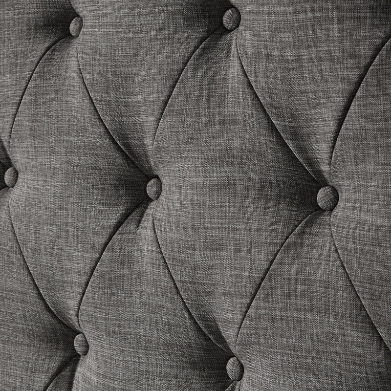 Lit tapissier capitonné Alenushka, Double, Anthracite