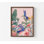 Illustration colorée d'oiseaux et de fleurs - Art mural jardin de colibris