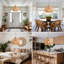 Small Rattan Pendant Light, Natural Wicker Shade, Iron Frame, Adjustable Height, E27 Socket, 35 Cm Diameter, For Kitchen Island Hallway (Bulb Not Included)