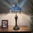Gleb Tiffany Table Lamp Stained Glass Dragonfly LED Bulbs Included 12'W*12"D*22"H-29639944