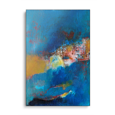 Reproduction d'art sur toile en métal Stehapsix - Rhapsody In Blue I par Jodi Fuchs