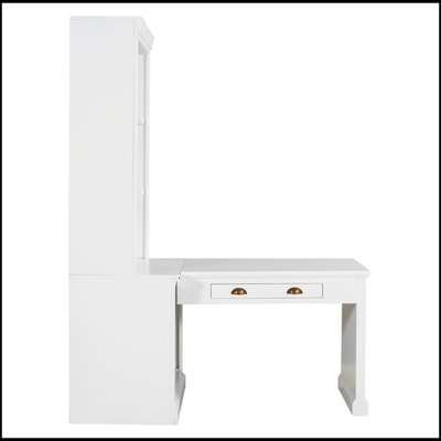83.4"Tall Bookshelf with Writing Desk, Modern Bookcase with Study Desk, Workstation with Storage Shelf,Storage Bookcase with Open Shelves and LED Lighting for Living Room,Home Office