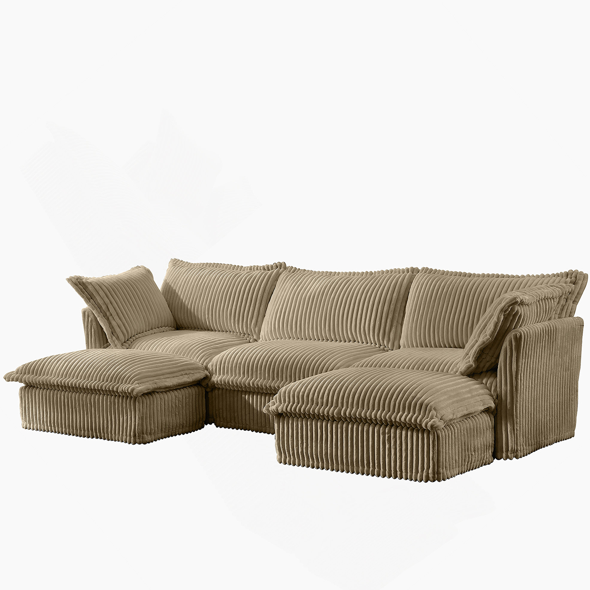 Sofa Multiple Everly Quinn Luxurious Modular Sectional Sofa with Multiple Pillows for ...