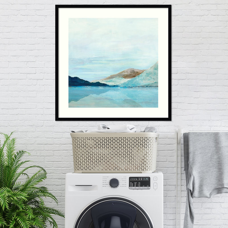 Coastal Mountains by Isabelle Z, 25" H x 25" W, White Framed Paper