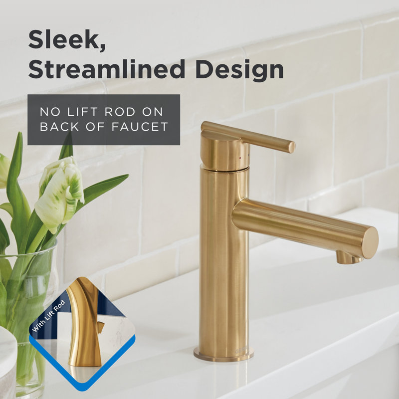 1-1/4 in. Touch-Down Bathroom Sink Drain without Overflow, Brushed Nickel