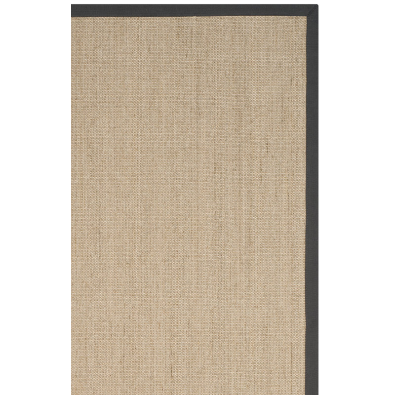 Morfou Natural Fiber Sisal Pile Solid Color Rug, Square 6'
