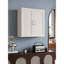 Cabinet Armoire murale laquée blanche à double porte avec tablettes réglables et tiroir pour la cuisine, rangement dans la salle de bain, l 24 po x P 12 po x H 30 po, installation facile, caoutchouc