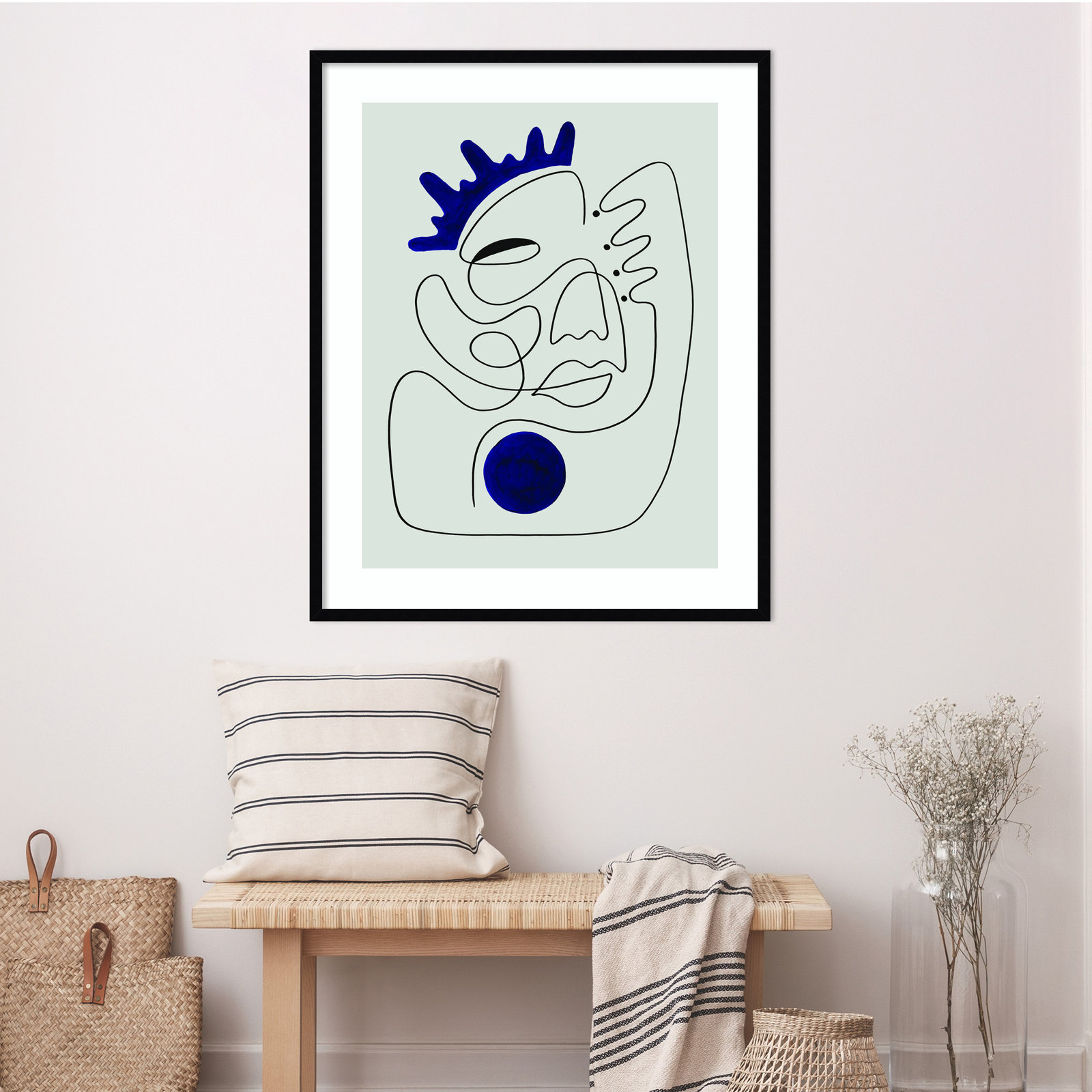 El Rey by Shatha Al Dafai, Noir Black Framed, 41.38" H x 33.38" W x 0.875" D