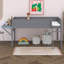 Lit mezzanine simple avec bureau, structure de lit mezzanine en bois massif avec lumières DEL, échelle et clôture, aucun sommier nécessaire