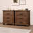 Rustic Three Drawer Reclaimed Solid Wood Farmhouse Nightstand Set Of Two-1969102729