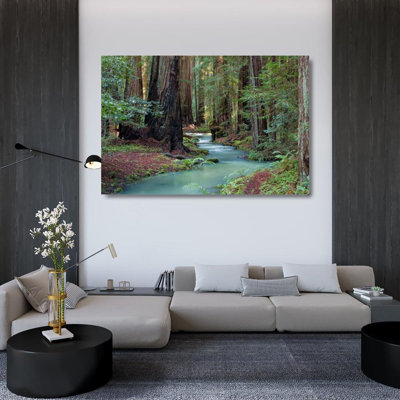 Toile tendue avec châssis Loon Peak® Crane, Rita Gallery, Redwood Forest II