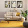 Marandia Piper Solid Modern Yellow Shag Rug