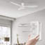 Ventilateur de plafond encastré de 132 cm (52 ​​po) sans éclairage, ventilateur de plafond intérieur sans lumière, ventilateur de plafond plat avec télécommande, moteur CC ultra-silencieux-1815821020