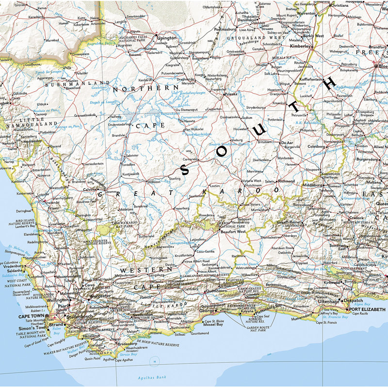 Carte stratifiée classique south africa