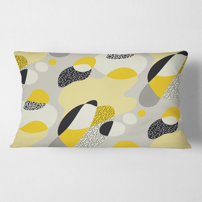 Coussin décoratif abstrait à motif abstrait V - Mid-Century