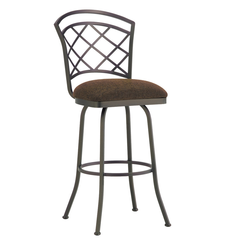 Tabouret de bar et de comptoir Alldredge, Brun Ford, Galet, Très grand (siège d'une hauteur de 34 po)
