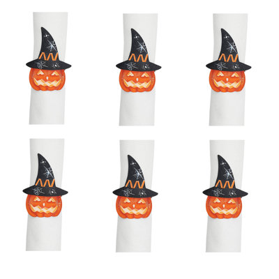 Witchy Pumpkin Halloween Napkin Ring