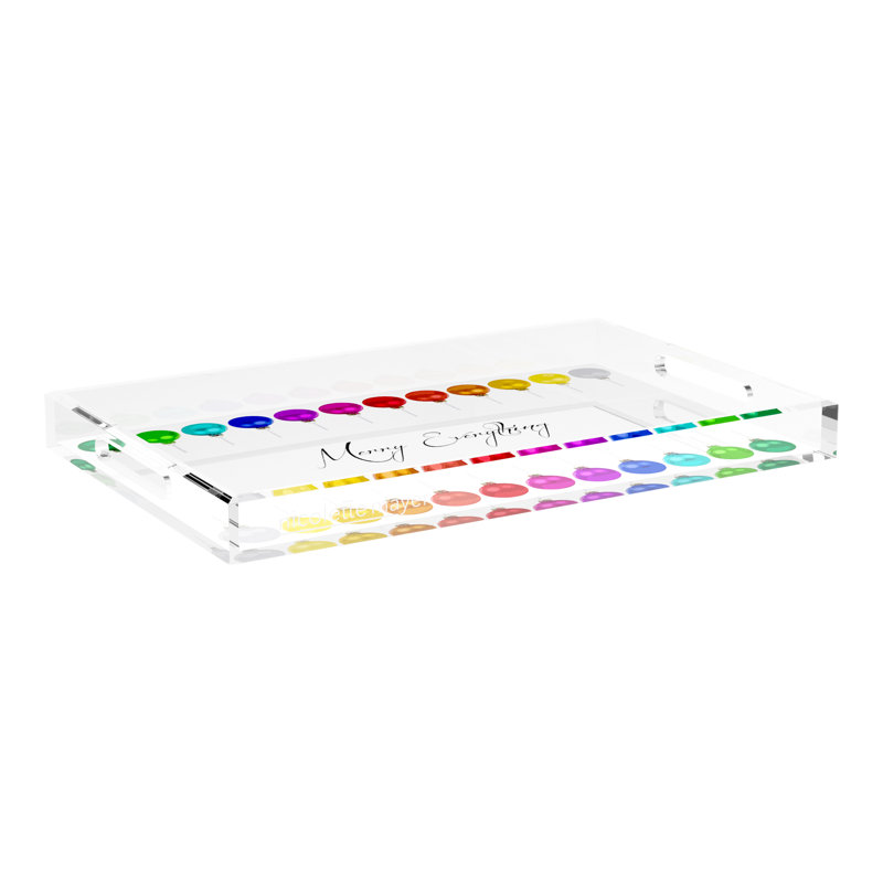 Acrylic Decorative Tray, 22.5"W x 14.5"D x 2"H