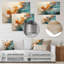 Teal Orange Bold Energy V - Collages abstraits, impression sur métal-738617885