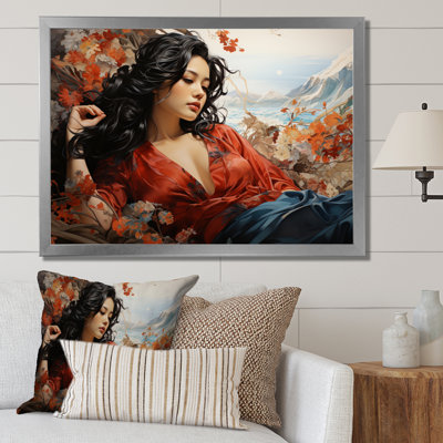 Japon Art Ukiyoe Reverie Of Woman I - Japanese Wall Art Living Room